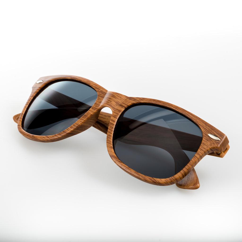VWC Eyewear Brigade Aviator Brown Cherry Wood Sunglasses | 18KT Gold Frame  | Gold Mirrored Lenses