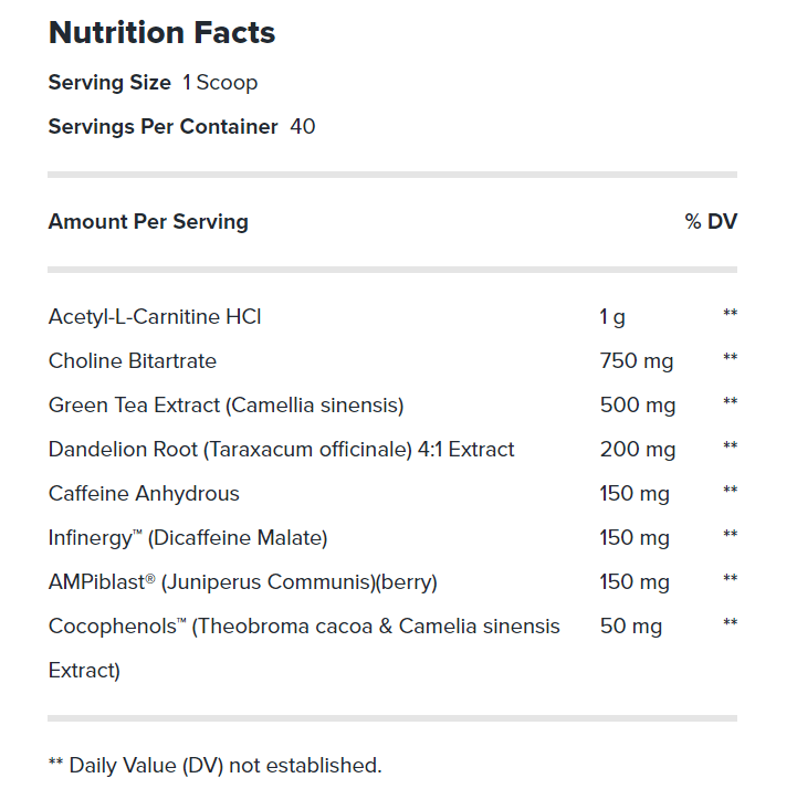 Redcon1 Double Tap Powder Fat Burner Parform Golf