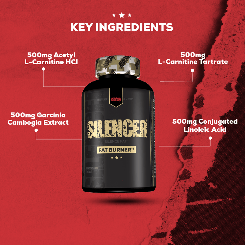 redcon1 l-carnitine Redcon1 SILENCER Stimulant-Free Fat Burner